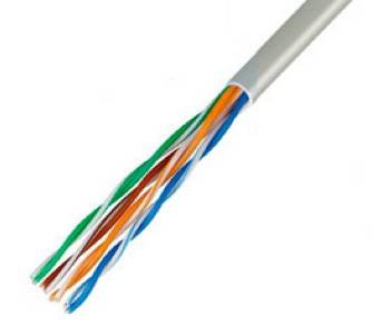 Кабель UTP 5e 4x2x0.5 мм, 24 AWG, CCA, внутренний, 305 м/бухта