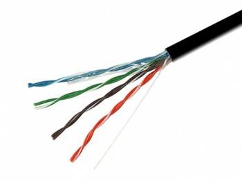 Кабель UTP 5e 4x2x0.5 мм, 24AWG медь, внешний, 305 м/бухта