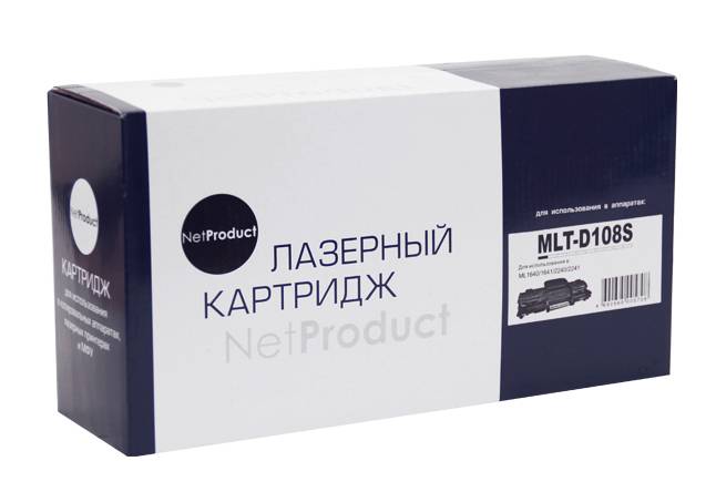 Картридж NetProduct (N-MLT-D108S) для Samsung ML-1640/1641/2240/2241, 1,5K