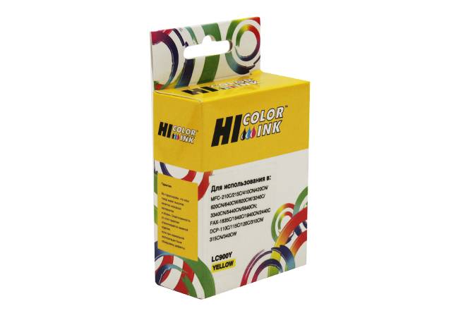 Картридж Hi-Black (HB-LC-900Y) для Brother DCP-115C/120С/MFC-210C/410СN, Y