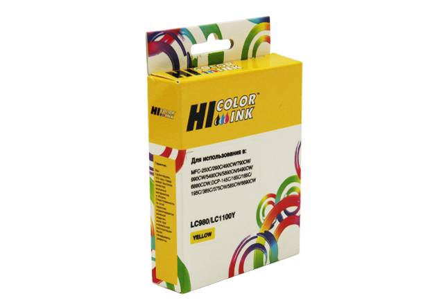 Картридж Hi-Black (HB-LC-980Y) для Brother DCP-145C/DCP-165С/195C/MFC-165C/MFC-250C, Y