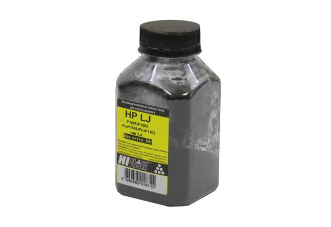 Тонер Hi-Black для HP LJ P1005/P1505/ProP1566/ProP1102, Тип 3.4, Bk, 85 г, банка