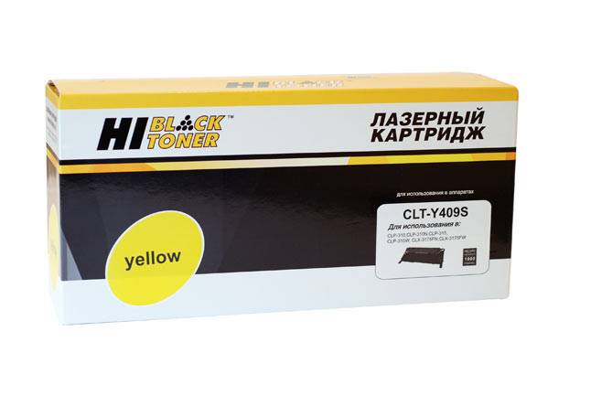 Тонер-картридж Hi-Black (HB-CLT-Y409S) для Samsung CLP-310/315/CLX-3170fn/3175, Y, 1K