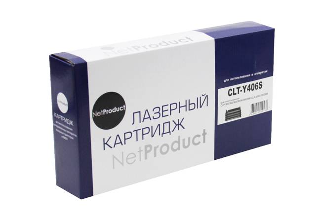 Тонер-картридж NetProduct (N-CLT-Y406S) для Samsung CLP-360/365/368/CLX-3300/3305, Y, 1K