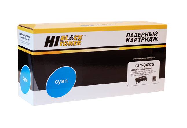 Тонер-картридж Hi-Black (HB-CLT-C407S) для Samsung CLP-320/320n/325/CLX-3185, C, 1K