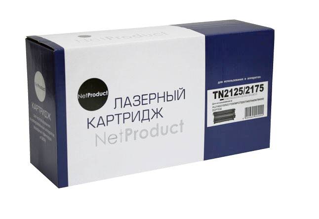 Тонер-картридж NetProduct (N-TN-2125/2175) для Brother HL-2140R/2150NR/2170WR, 2,6K