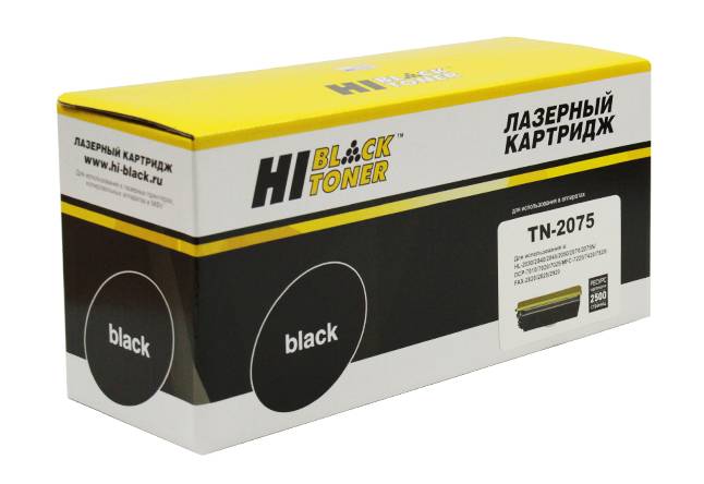 Тонер-картридж Hi-Black (HB-TN-2075) для Brother HL-2030/2040/2070/7010/7420/7820, 2,5K