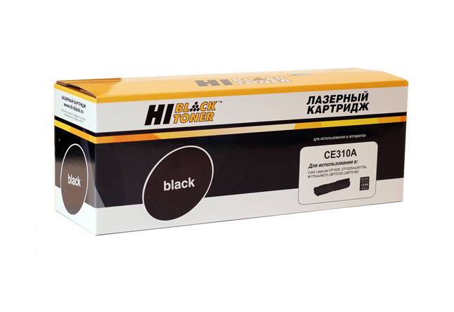 Тонер-картридж Hi-Black (HB-CE310A) для HP CLJ CP1025/1025nw/Pro M175, № 126A, Bk, 1,2K