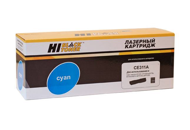 Тонер-картридж Hi-Black (HB-CE311A) для HP CLJ CP1025/1025nw/Pro M175, № 126A, C, 1K