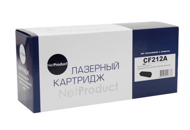 Картридж NetProduct (N-CF212A) для HP CLJ Pro 200 M251/MFPM276, №131A, Y, 1,8K