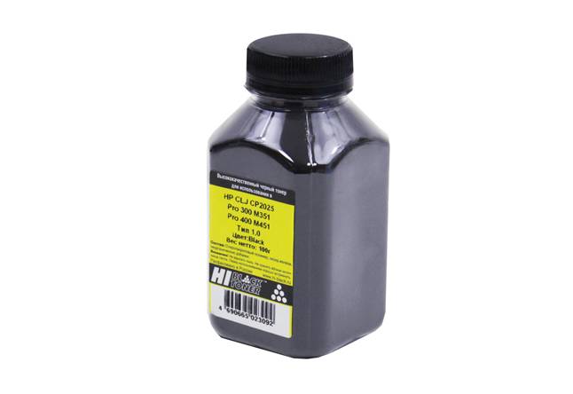 Тонер Hi-Black HP CLJ CP2025/Pro 300 M351/Pro 400 M451, Тип 1.0, Bk, 100 г, банка
