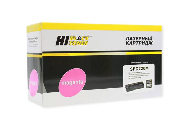 Тонер-картридж Hi-Black (HB-SPC220M) для Ricoh Aficio SPC220DN/C221DN/C222SF, M, 2K