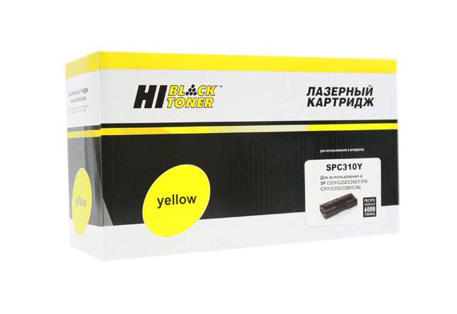 Картридж Hi-Black (HB-SPC310Y) для Ricoh Aficio SPC231/232/242/310/311/312/320, Y, 6K