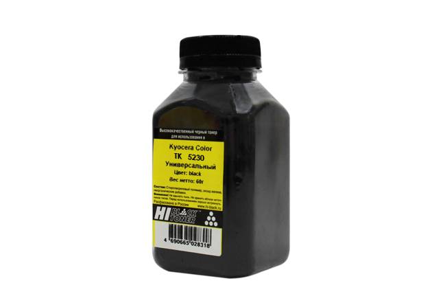 Тонер Hi-Black Универсальный для Kyocera Color TK-5230, Bk, 60 г, банка
