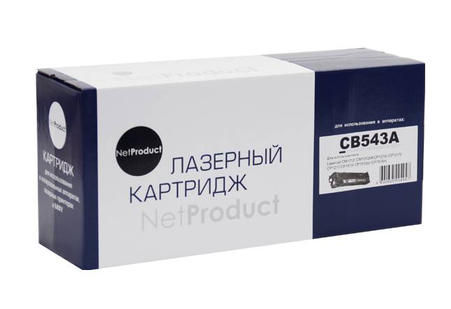 Картридж NetProduct (N-CB543A) для HP CLJ CM1300/CM1312/CP1210/CP1215, M, 1,5K