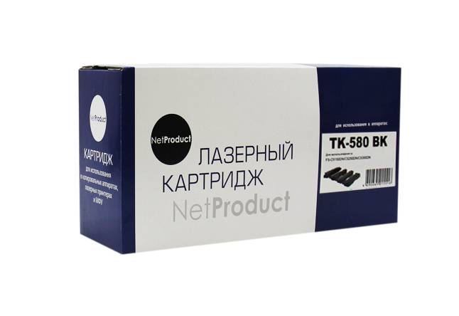 Тонер-картридж NetProduct (N-TK-580Bk) для Kyocera-Mita FS-C5150DN/ECOSYS P6021, Bk, 3,5K